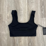 THE CONTOUR CROP TOP - BLACK