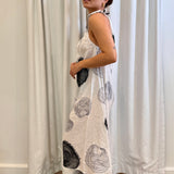 LINEN DRESS - B&W PRINT
