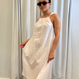 LINEN DRESS - WHITE