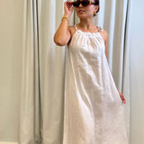 LINEN DRESS - WHITE