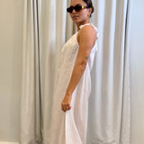 LINEN DRESS - WHITE